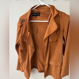 Kendall & Kylie Tan Blazer with Epaulette Details
